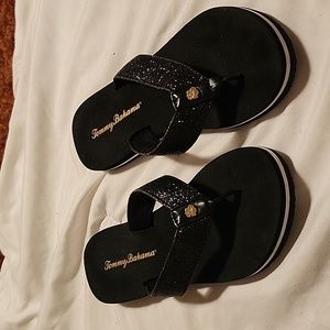 Tommy Bahama sparkly flip flops sz 7